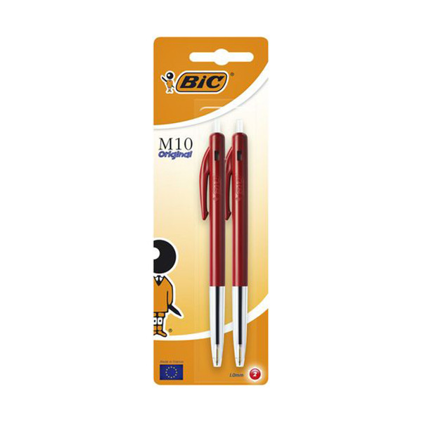 BIC M10 Clic stylo à bille médium (2 pièces) - rouge 224658 - 1