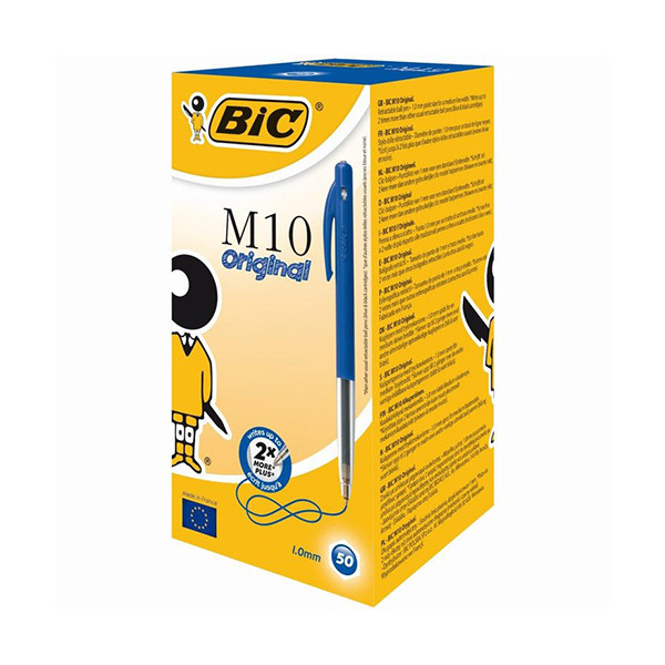 BIC M10 Clic stylo à bille médium (50 pièces) - bleu 224600 - 1