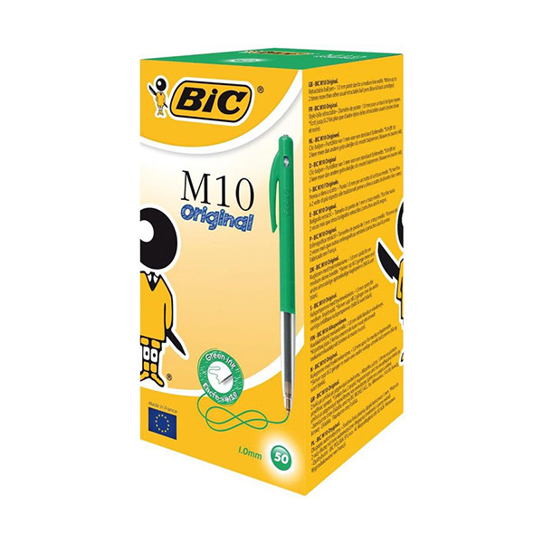 BIC M10 Clic stylo à bille médium (50 pièces) - vert 224606 - 1