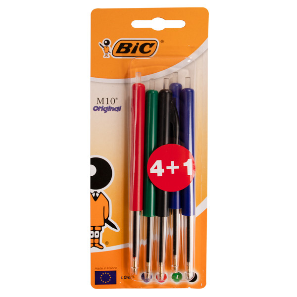 BIC M10 Clic stylo à bille médium (5 pièces) - assorti 224659 - 1