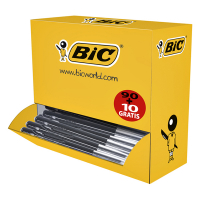 BIC M10 Clic stylos à bille médium pack avantageux (100 pièces) - noir 224669