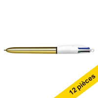 Offre : 12x BIC 4 Colours Shine stylo à bille - or
