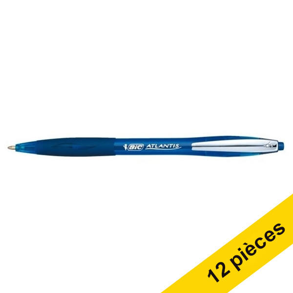 Offre : 12x BIC Atlantis Soft stylo-bille - bleu 240027 - 1