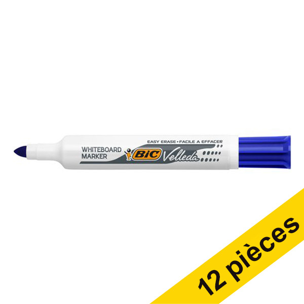 Offre : 12x BIC Velleda 1711 marqueur pour tableau blanc (0,6 mm ogive) - bleu 240452 - 1
