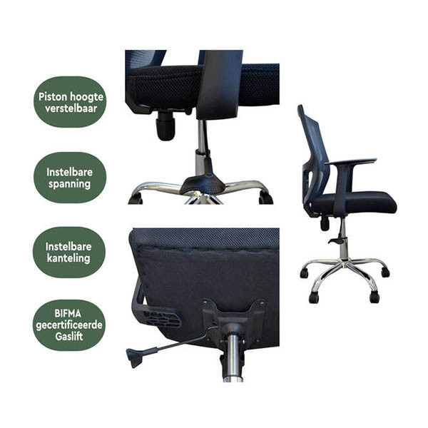 BRASQ OC200 Classic chaise de bureau ergonomique 202123 - 3