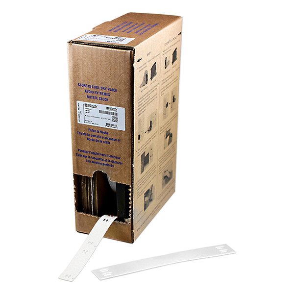 Brady BM-10X75-7598-WT étiquettes en polyester 10 mm x 75 mm (d'origine) - blanc 148017 - 1