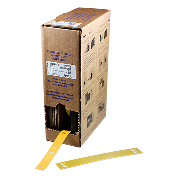 Brady BM-10X75-7598-YL étiquettes en polyester 10 mm x 75 mm (d'origine) - jaune 148018 - 1