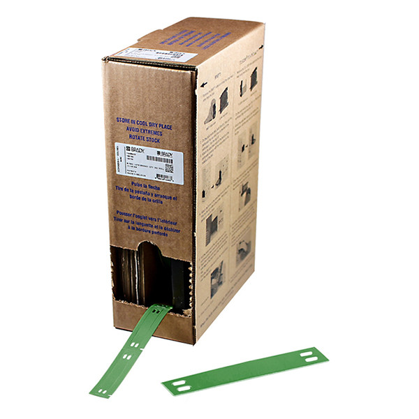 Brady BM-10x60-7643-GN étiquettes non adhésives en polyuréthane 10 mm x 60 mm (d'origine) - vert 148045 - 1