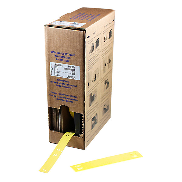 Brady BM-10x60-7643-YL étiquettes non adhésives en polyuréthane 10 mm x 60 mm (d'origine) - jaune 148051 - 1