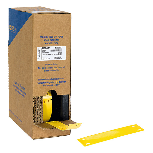 Brady BM-15X75-7598-YL étiquettes en polyester 15 mm x 75 mm (d'origine) - jaune 148019 - 1