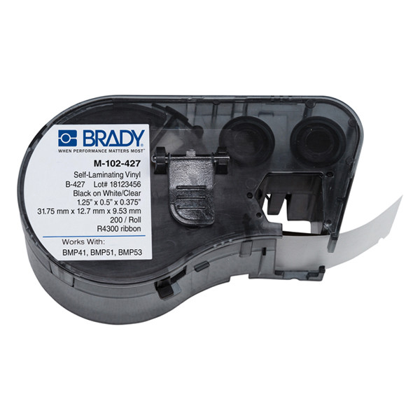 Brady M-102-427 étiquettes en vinyle laminé 31,75 mm x 12,7 mm x 9,53 mm (d'origine) 146004 - 1