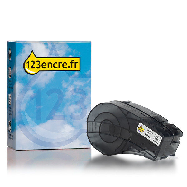 Brady M21-375-423 ruban polyester permanent 9,53 mm x 6,40 m (marque 123encre) - noir sur blanc 147741 - 1