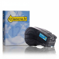 Brady M21-375-595-BL ruban vinyle 9,53 mm x 6,40 m (marque 123encre) - blanc sur bleu 147185