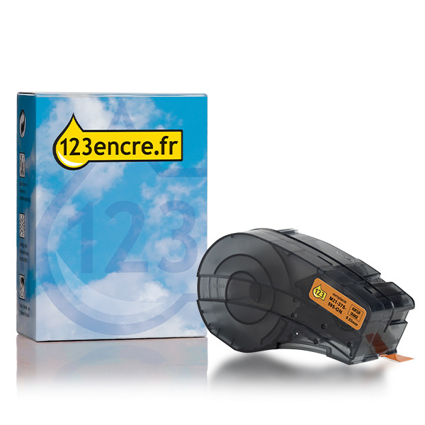 Brady M21-375-595-OR ruban vinyle 9,53 mm x 6,40 m (marque 123encre) - noir sur orange 147748 - 1