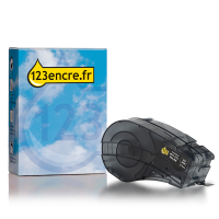 Brady M21-500-595-BK ruban vinyle 12,7 mm x 6,40 m (marque 123encre) - blanc sur noir 147756