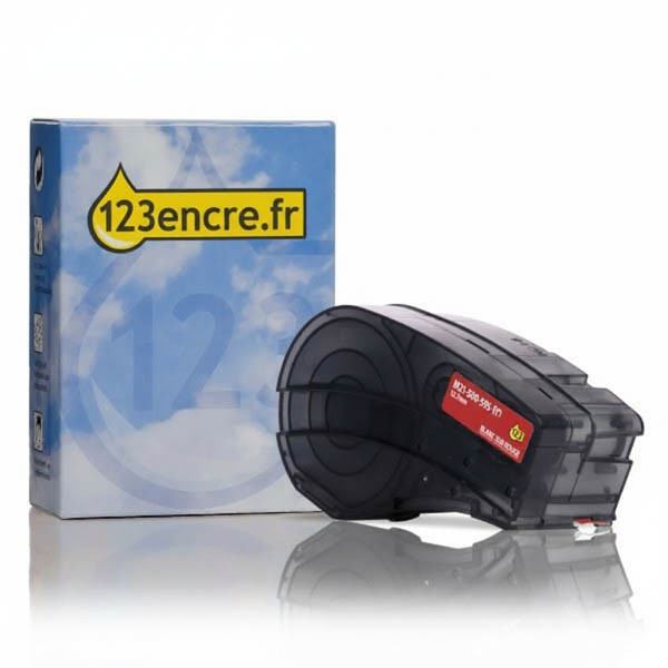 Brady M21-500-595-RD ruban vinyle 12,7 mm x 6,40 m (marque 123encre) - blanc sur rouge 147237 - 1