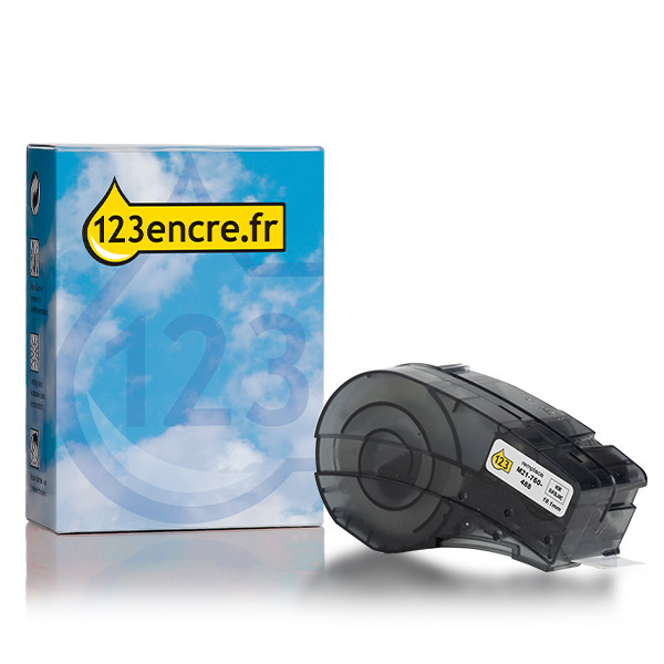 Brady M21-750-488 ruban polyester 19,1 mm x 6,40 m (marque 123encre) - noir sur blanc 147767 - 1