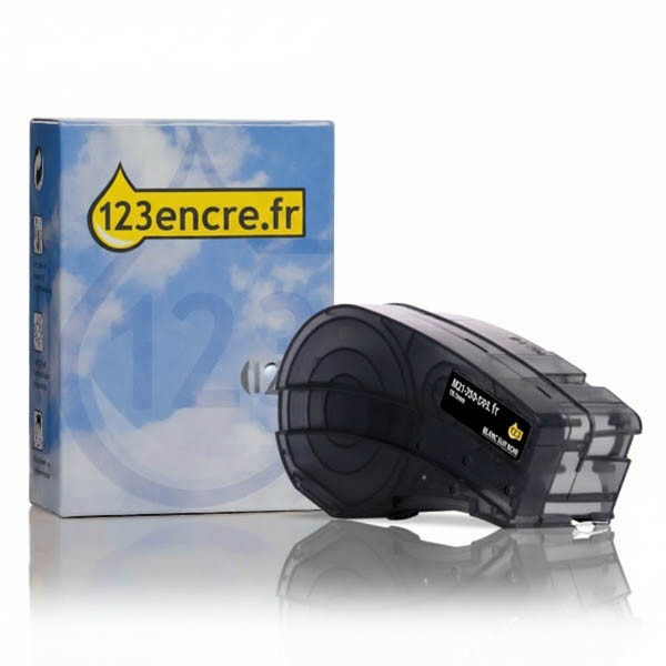 Brady M21-750-595-BK ruban en vinyle 19,1 mm x 6,40 m (marque 123encre) - blanc sur noir 147261 - 1