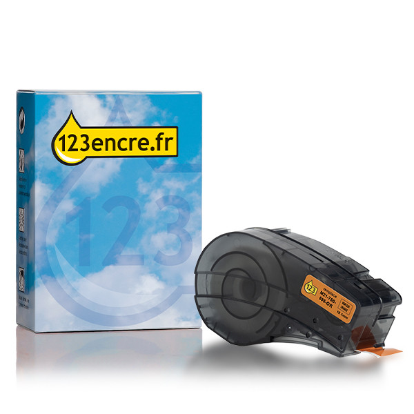 Brady M21-750-595-OR ruban vinyle 19,1 mm x 6,40 m (marque 123encre) - blanc sur orange 147772 - 1