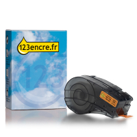 Brady M21-750-595-OR ruban vinyle 19,1 mm x 6,40 m (marque 123encre) - blanc sur orange 147772