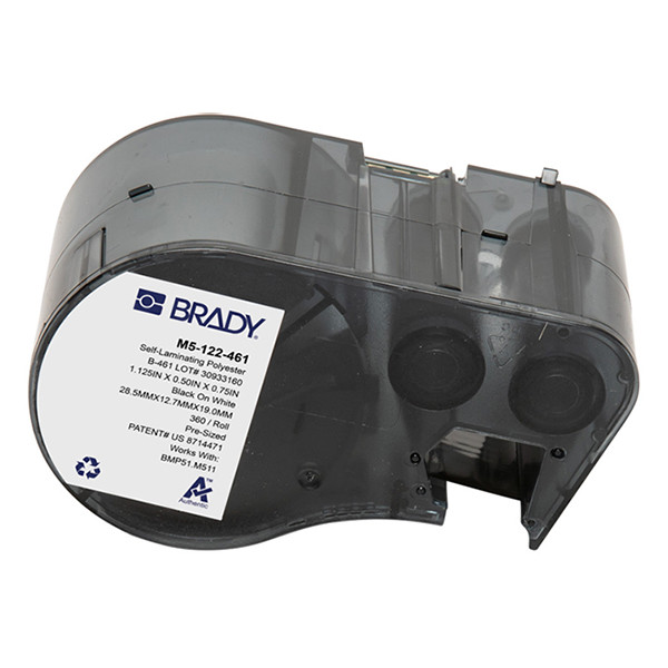 Brady M5-122-461 étiquettes en polyester laminé 28,58 mm x 12,70 mm (d'origine) 148044 - 1
