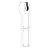 Brady M6-25x75-B7598-WT étiquettes non adhésives en polyuréthane 25 mm x 75 mm (d'origine) - blanc 148049 - 1