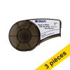 Offre : 3x Brady M21-1000-427 ruban vinyle laminé 25,4 mm x 4,30 m (d'origine) - noir sur blanc 147941 - 1