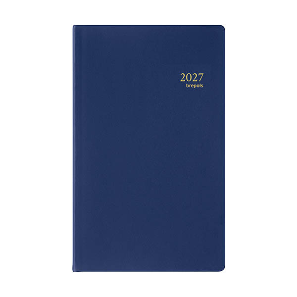 Brepols Agenda Breform Seta 2027 agenda journalier avec horaires (1 jour par page) 6 langues - bleu 440267 - 1