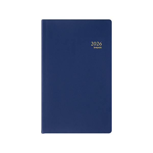 Brepols Breform Seta agenda journalier 2026 avec répartition par heure (1 jour par page) 6 langues - bleu 262442 - 1