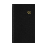 Brepols Breplan Genova agenda semainier 2026 (1 semaine par page) 6 langues - noir 262505
