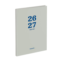 Brepols Bretime Coral 16 mois agenda semainier avec affichage par heure 2026-2027 (1 semaine par 2 pages) 6 langues - vert clair 440183