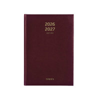 Brepols Bretime Lima 16 mois agenda semainier avec planning par heure 2026-2027 (1 semaine par 2 pages) 6 langues - bordeaux 440178
