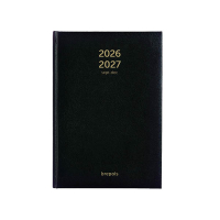 Brepols Bretime Lima agenda semainier 16 mois avec répartition horaire 2026-2027 (1 semaine par 2 pages) 6 langues - noir 440180