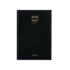 Brepols Bretime Lima agenda semainier 16 mois avec répartition horaire 2026-2027 (1 semaine par 2 pages) 6 langues - noir 440180 - 1