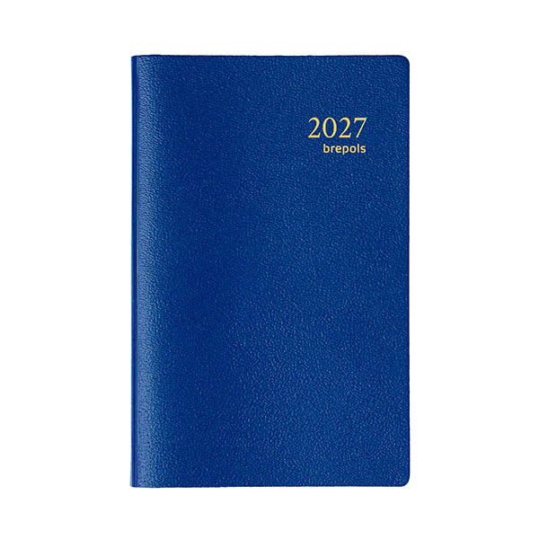 Brepols Delta Genova agenda hebdomadaire 2027 (1 semaine par 2 pages) 6 langues - bleu 440330 - 1