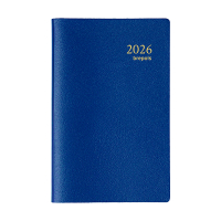 Brepols Delta Genova agenda semainier 2026 (1 semaine sur 2 pages) 6 langues - bleu 262509