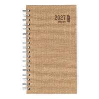 Brepols Ecorama Kazar 2027 agenda semainier à spirale (1 semaine sur 2 pages) 6 langues - beige 440355