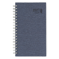 Brepols Ecorama Kazar 2027 agenda semainier à spirale (1 semaine sur 2 pages) 6 langues - bleu foncé 440356