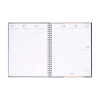 Brepols Ecotiming Kazar 2027 agenda semainier à spirale avec horaires (1 semaine sur 2 pages) 6 langues - bleu foncé 440358 - 2