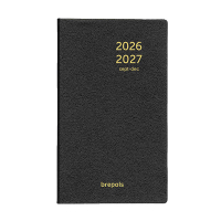 Brepols Interplan Genova agenda semainier 16 mois 2026-2027 (1 semaine sur 2 pages) 6 langues - noir 440195