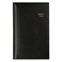 Brepols Interplan Lima agenda semainier 2025 (1 semaine sur 2 pages) 6 langues - noir 261413