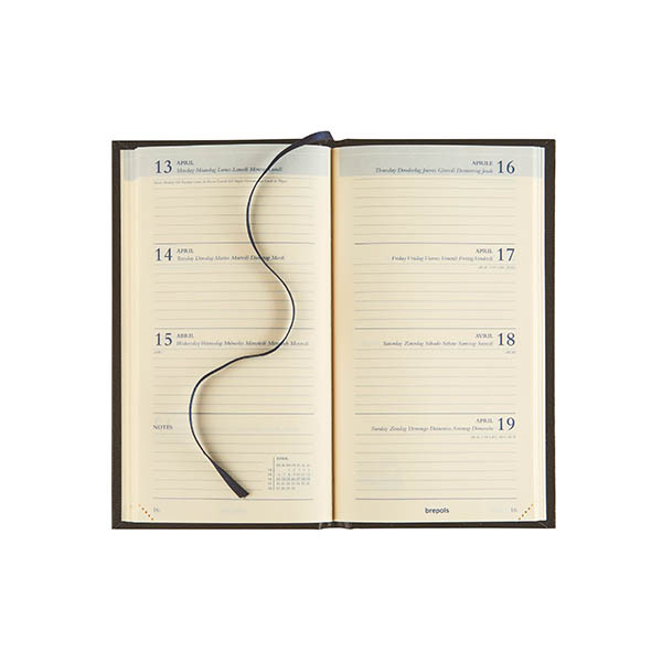 Brepols Interplan Lima agenda semainier 2027 (1 semaine par 2 pages) 6 langues - noir 440219 - 2