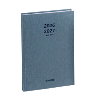 Brepols Nature 16 mois agenda semainier 2026-2027 (1 semaine par page) 4 langues - bleu gris 440188