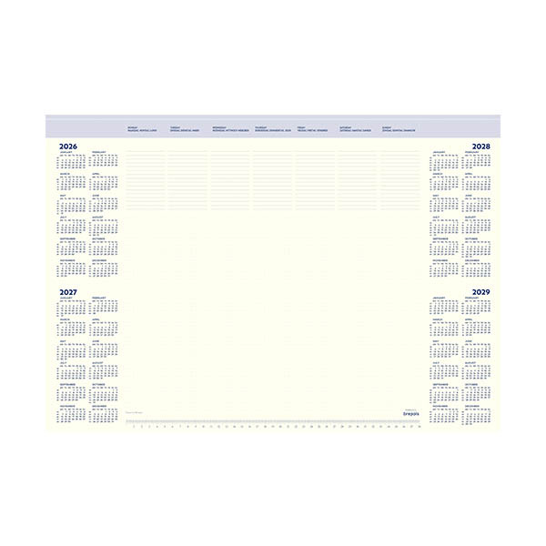 Brepols Office Mate sous-main 2027-2030 (35 feuilles) 4 langues 440225 - 1