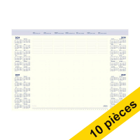 Offre : 10x Brepols Office Mate sous-main 2027-2030 (35 feuilles) 4 langues 440362