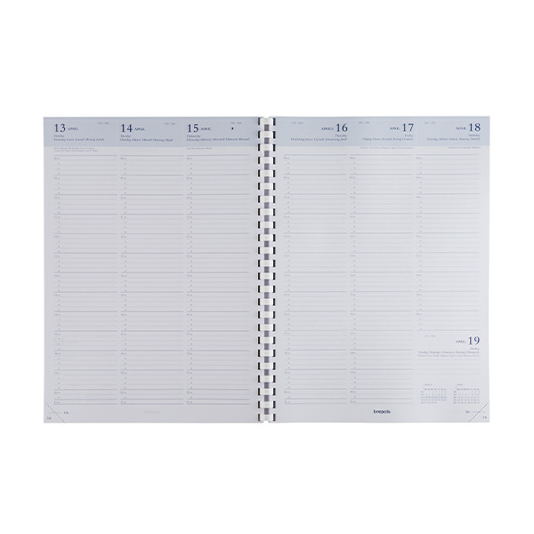 Brepols Omega recharge d'agenda semainier 2026 (1 semaine sur 2 pages) 6 langues 262478 - 1