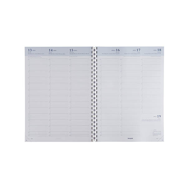 Brepols Omega recharge pour agenda avec répartition hebdomadaire 2027 (1 semaine, 2 pages) 6 langues 440299 - 1