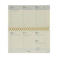 Brepols Omniplan recharge pour agenda semainier 2026 (1 semaine sur 2 pages) 6 langues 262424