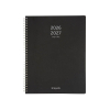 Brepols Polyprop 16 mois agenda hebdomadaire avec répartition horaire 2026-2027 (1 semaine par 2 pages) 4 langues - noir 440177 - 1