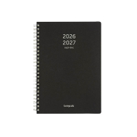 Brepols Polyprop 16 mois agenda semainier 2026-2027 (1 semaine par page) 4 langues - noir 440187